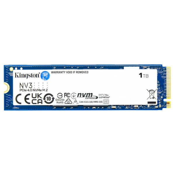 Kingston NV3 NVMe PCIe 4.0 Internal SSD 1TB M.2 2280-SNV3S/1000G