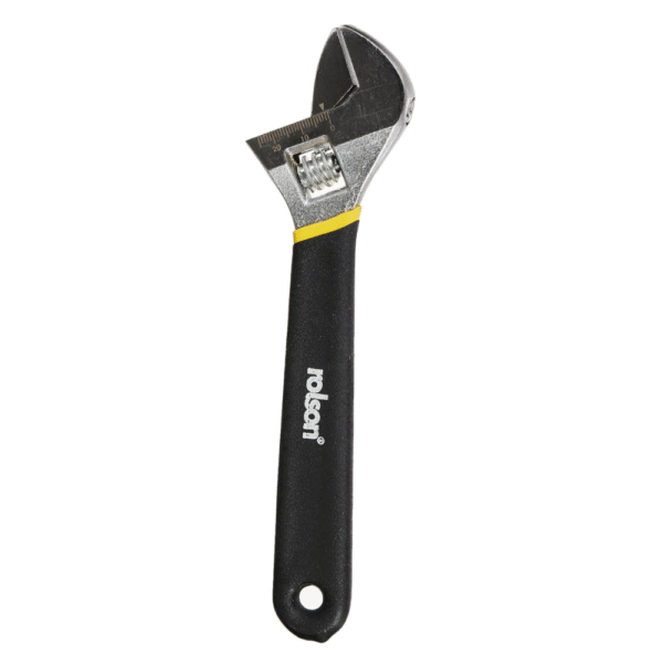 Rolson Adjustable Wrench, 200 mm, Silver