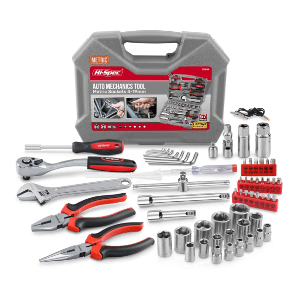 Hi-Spec 67pc Car Repair & Motor Mechanics Vehicle Tool Kit